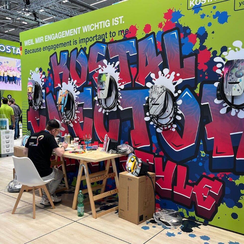 KOSTAL Wallbox ENECTOR in Street-Art-Design von Dosensport für Stille Auktion Arbeit