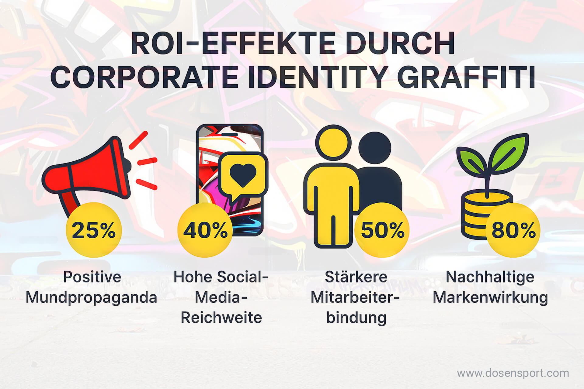 ROI-Effekte durch Corporate Identity Graffiti: Reichweite, Mitarbeiterbindung, Loyalität und Markenwirkung